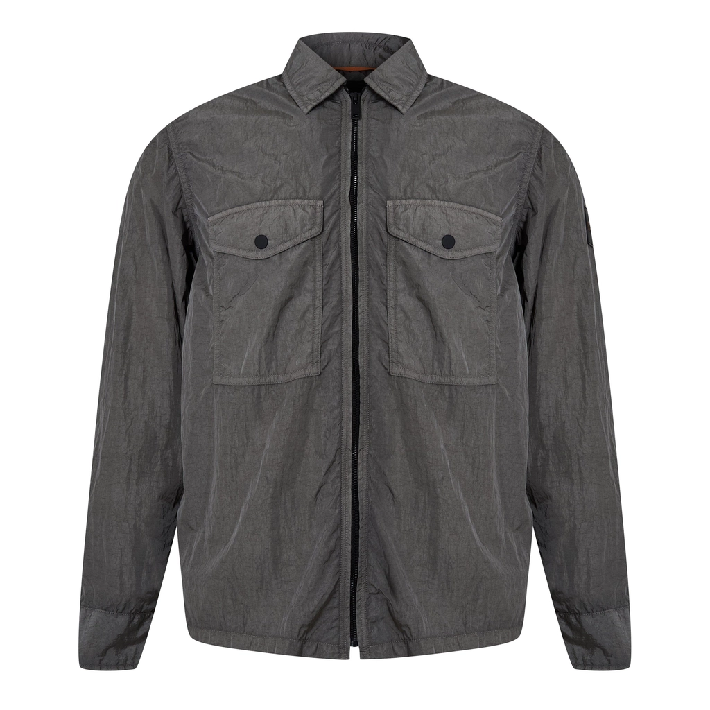 Hugo Boss Zip Shacket - Open Grey 076